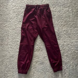 Mini Marilyn Red/Maroon Scrub Jogger Pants